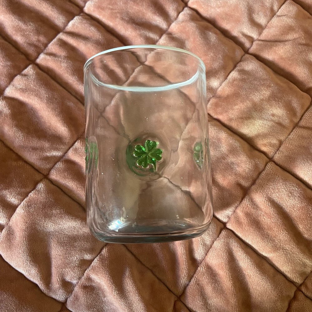 Anthropologie Shamrock Icon Juice Glass
